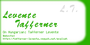 levente tafferner business card